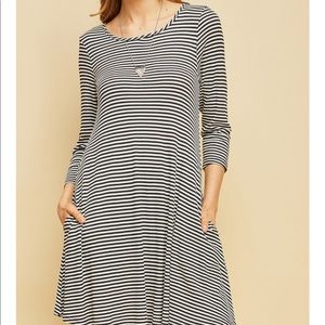 Striped shift dress